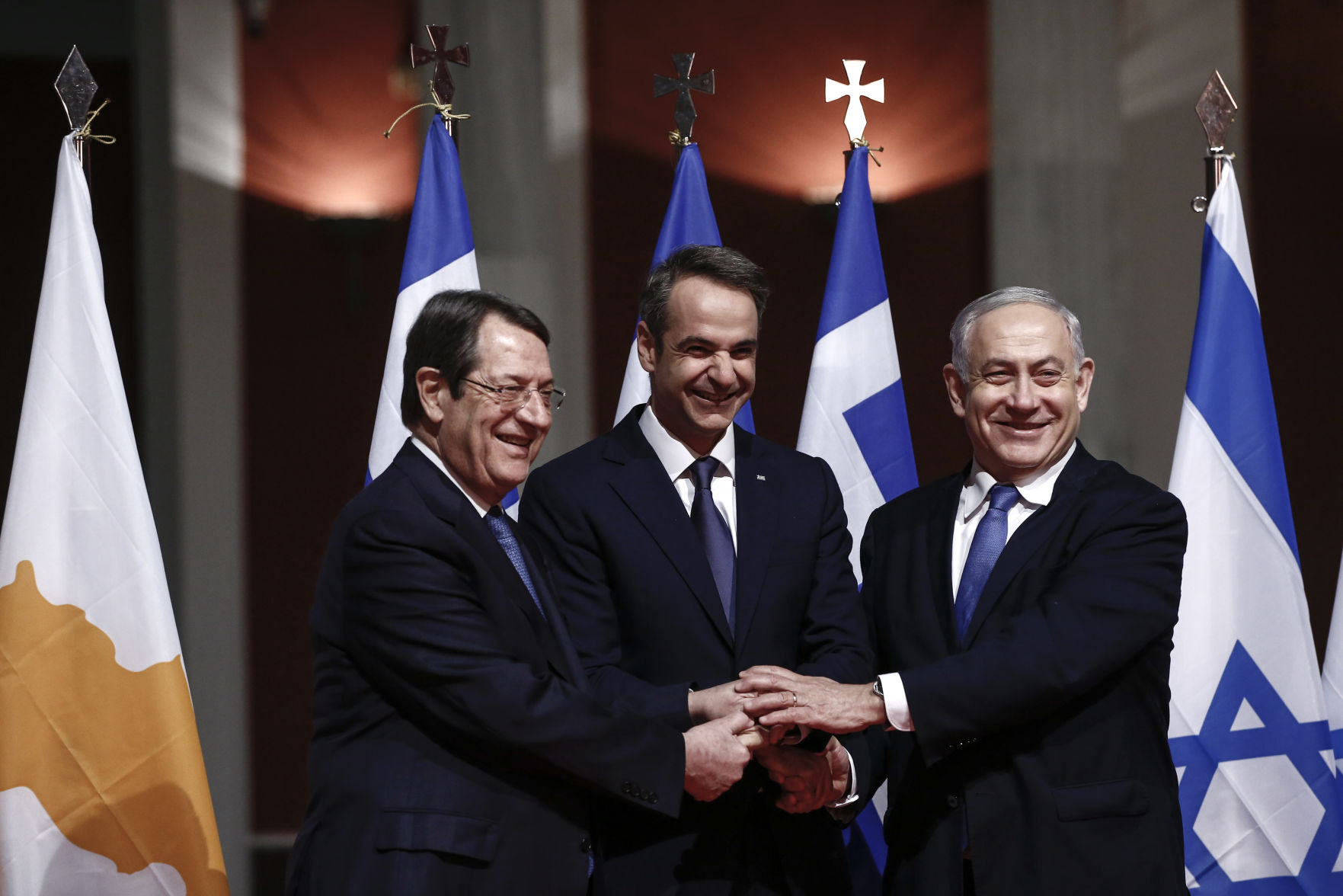 APTOPIX Greece Israel Cyprus Pipeline
